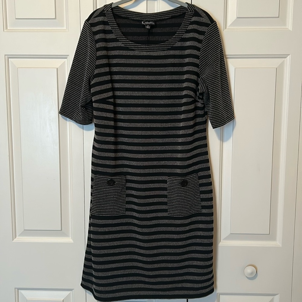 New K Studio Ladies Striped Dress, sz 16